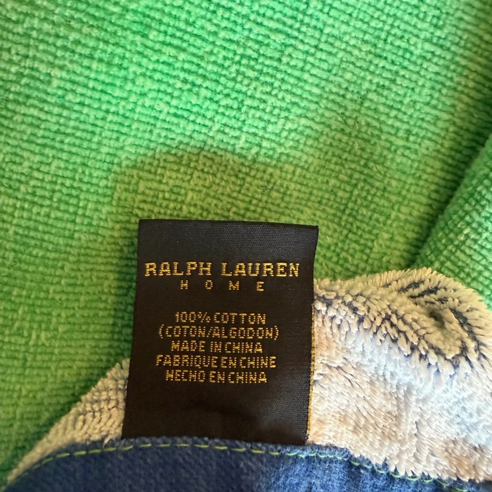 Vintage Ralph Lauren Beach Towel. 1990s Polo. Blue Label Y2K 62”x35”